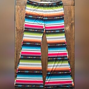 Wrangler Serape Print Flare Pants XL | Western Boho Aztec Wide Leg